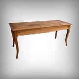 Farmhouse table in blond cherry, Louis XV style – 2nd part of the 19th century
