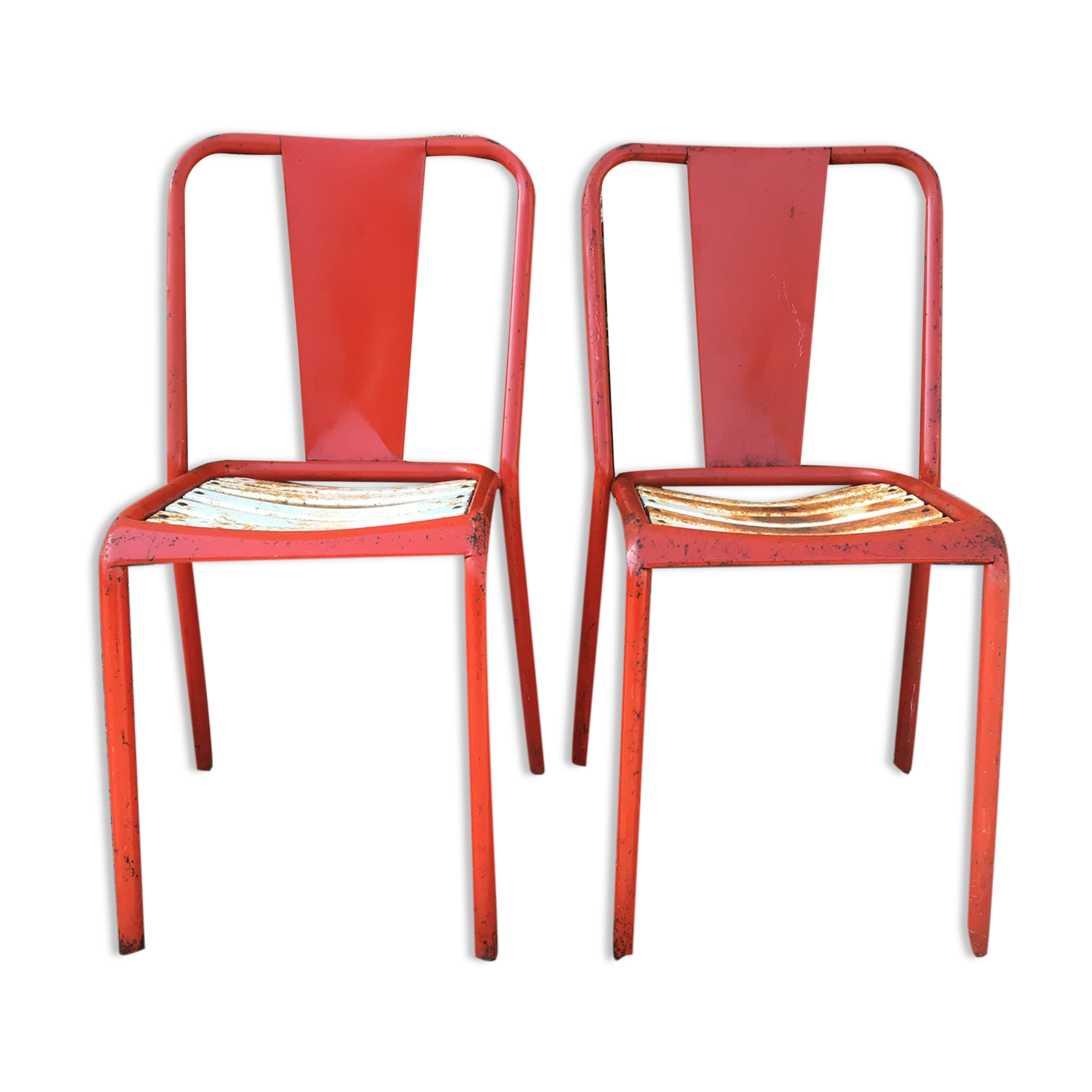 Paire de chaises Tolix model T4 par Xavier Pauchard
