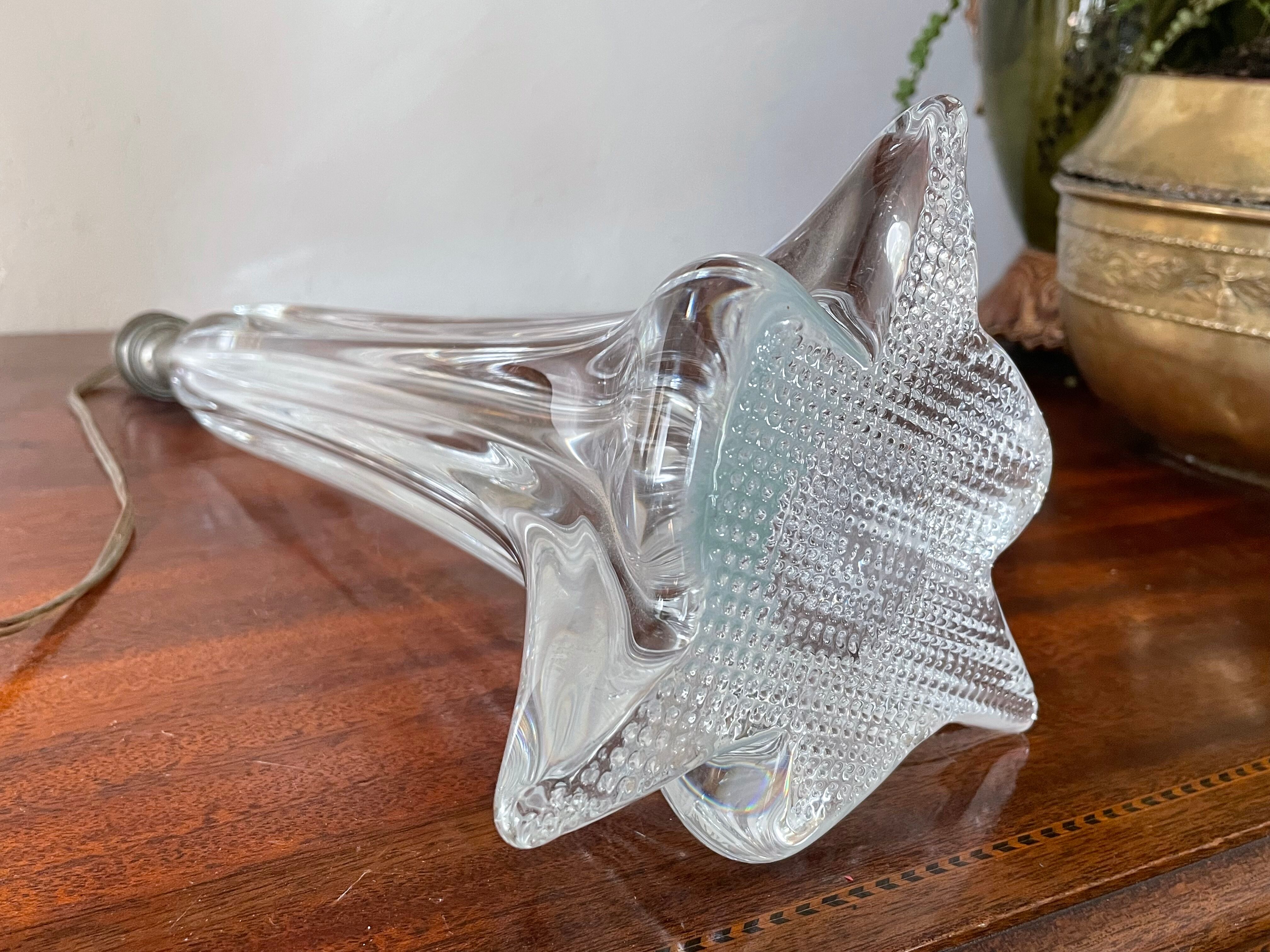Pied de lampe en cristal 35cm