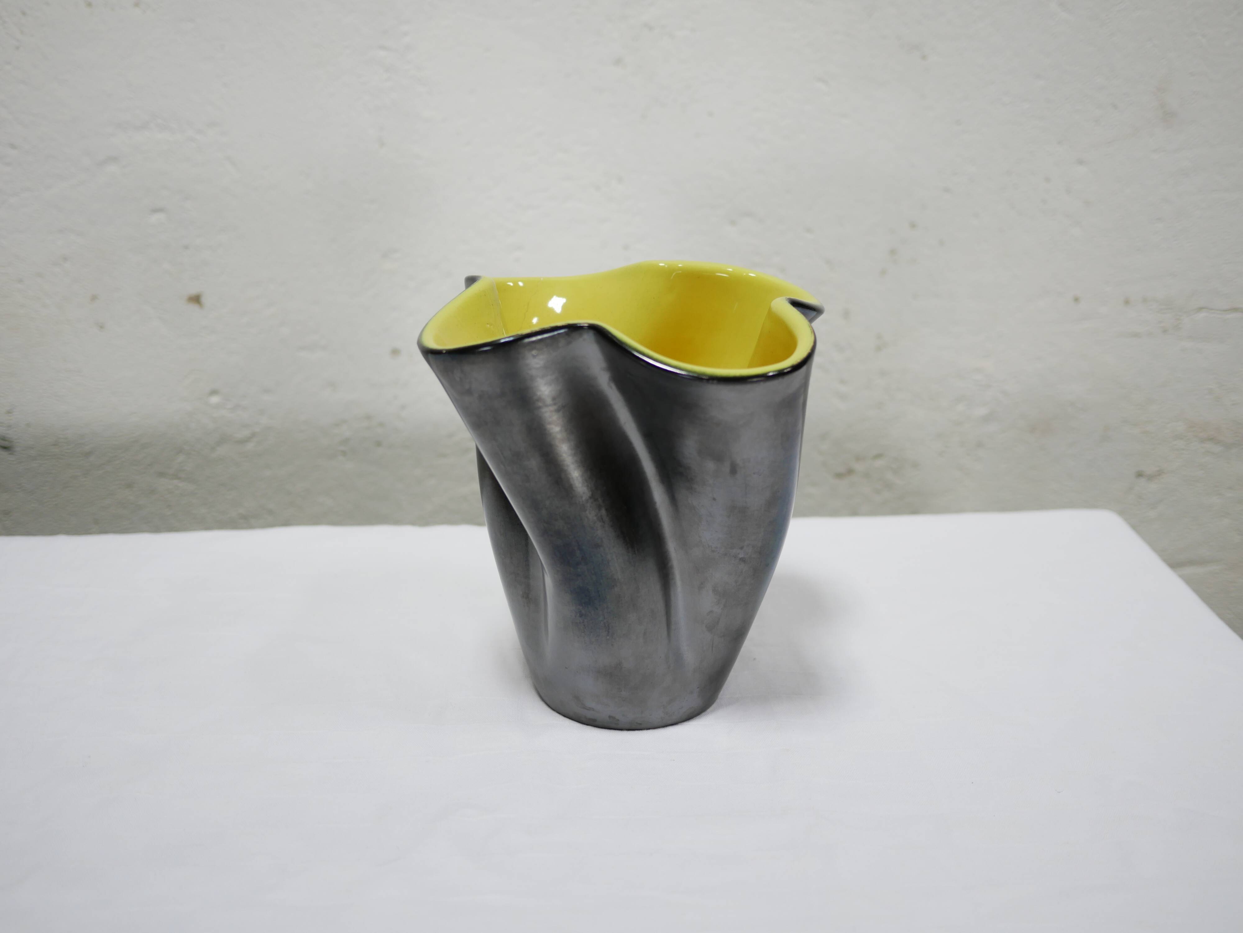 Vintage ceramic vase by Elchinger