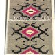 Pink white grey carpet wool hall hand made kilim 150x60cm