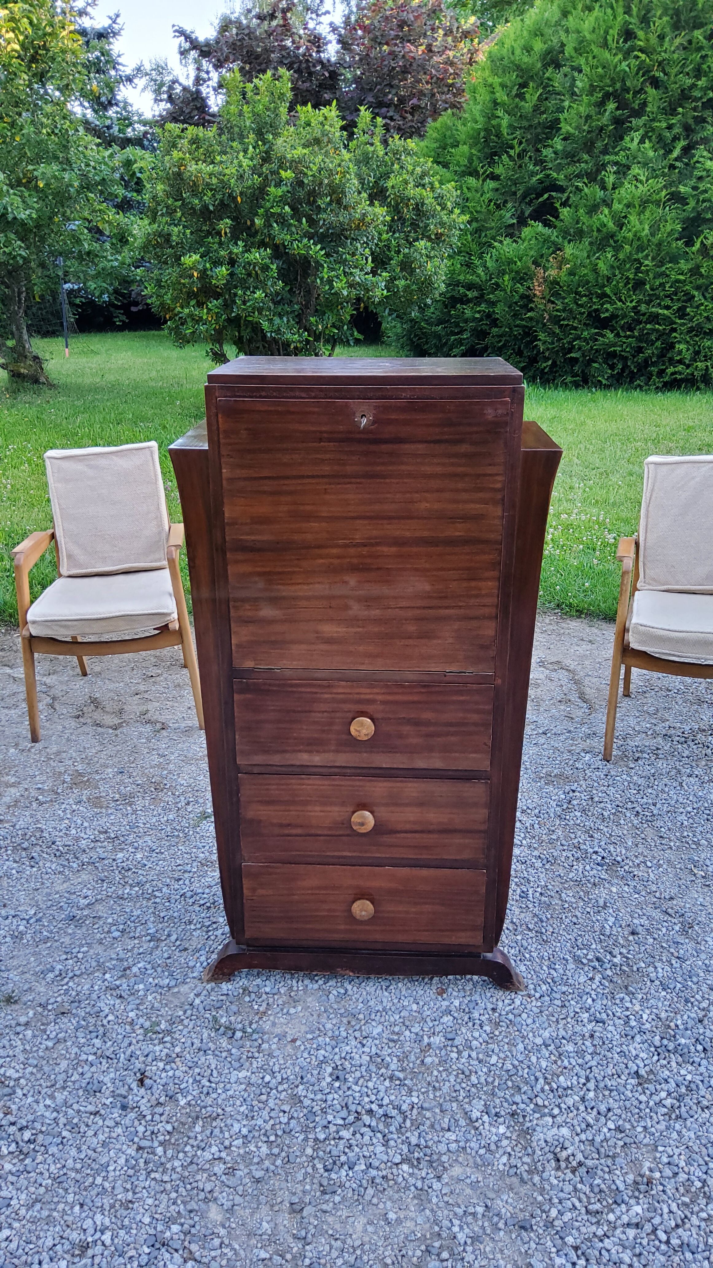 Art Deco secretary in mahogany 1930