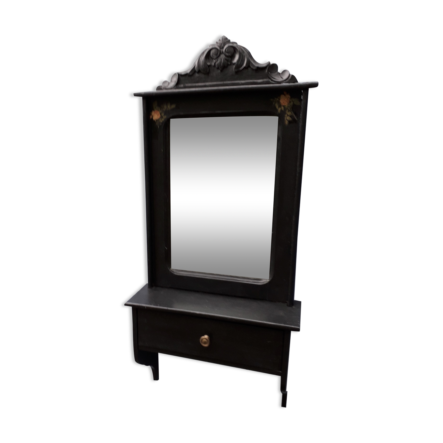 Mirror with Napoleon III shelf 41x90cm