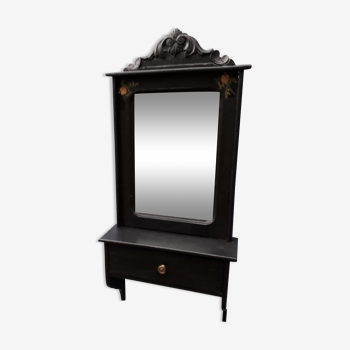 Miroir avec étagère Napoléon III 41x90cm