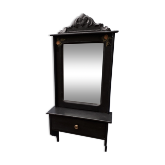 Mirror with Napoleon III shelf 41x90cm