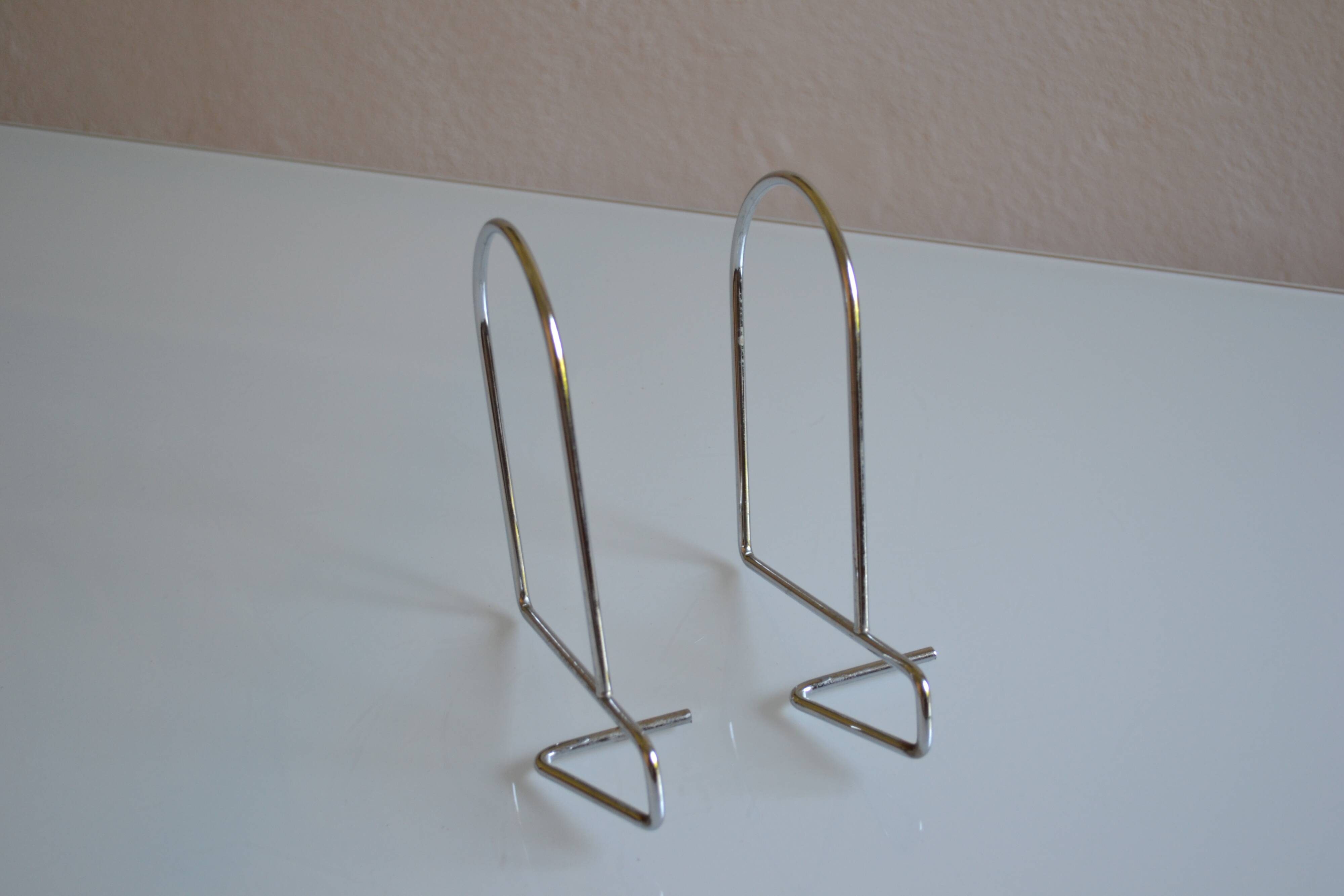 Pair of minimalist 80s bookends