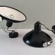 Pair of metal wall lamps 70s