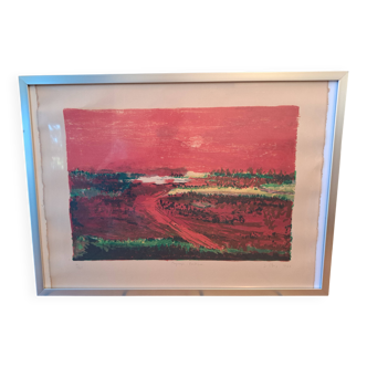 Lithograph signed Jean Pons 1966