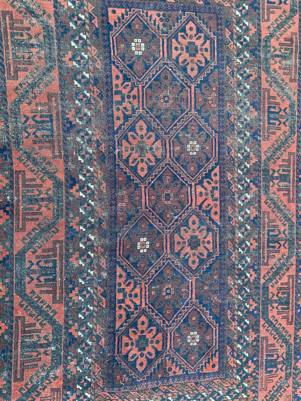 Old carpet Afghan Belutch 122x220 cm