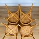 Suite de 4 chaises rotin 1970bois cintre belle patine