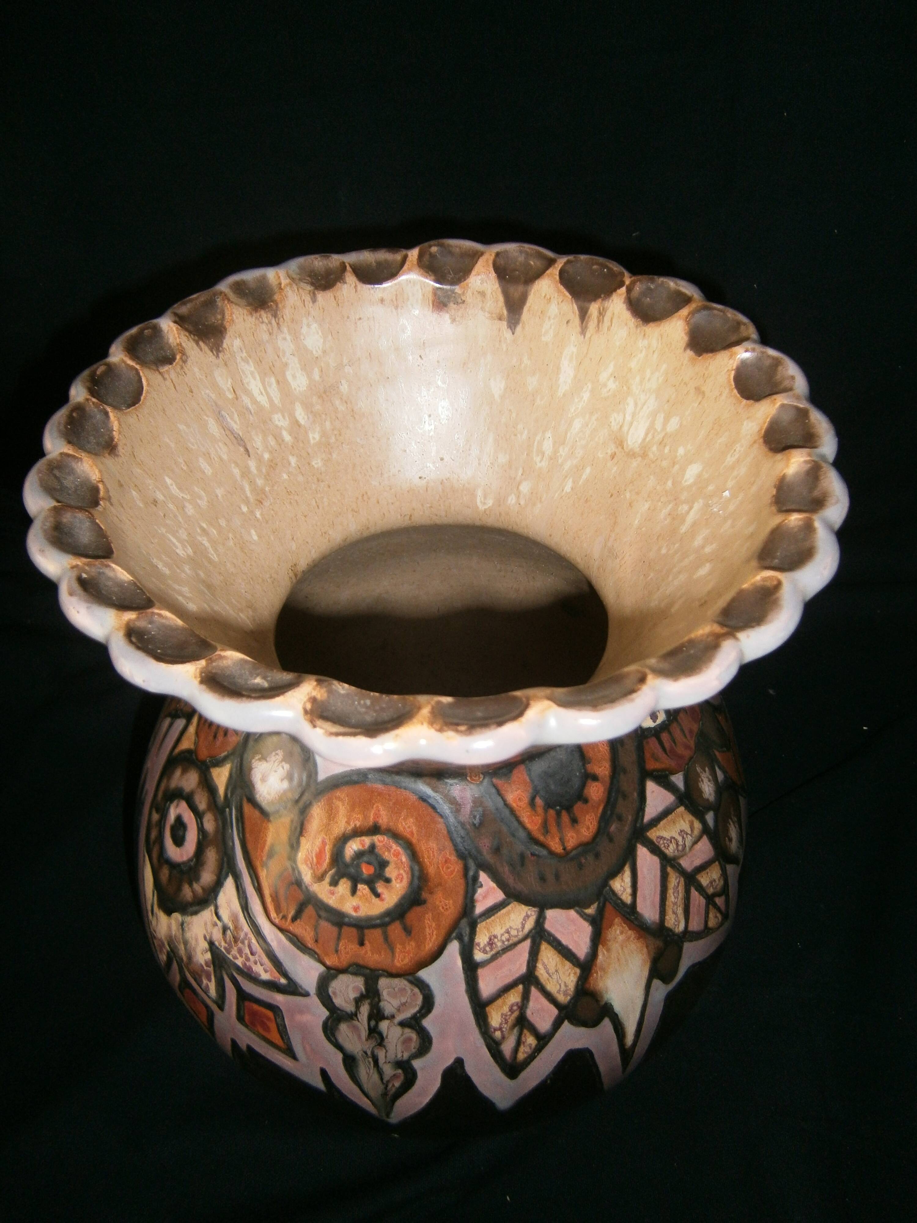 Stoneware vase by Paul Fouillen