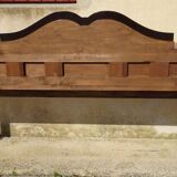 Cozy set and Art Deco bed in solid walnut
