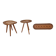 Set of Rattan and Wood Stools with Wall Coat Rack ULUV, Jan Kalous, 1960s