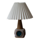 Lampe de table en céramique danoise beige/ lilas/ bleu