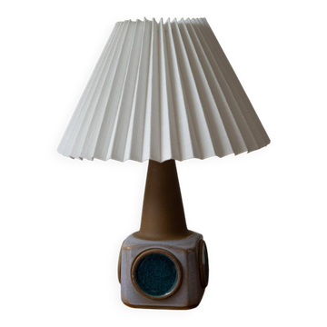 Danish ceramic table lamp beige/ lilac/ blue
