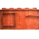 Italian Handmade Walnut wall cabinet from the 1960s.