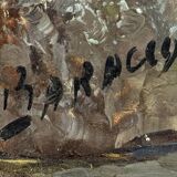 J. Baracco: oil on panel, rue du Sud de la France, circa 1940