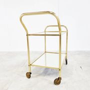 Chariot à boissons en laiton, années 1960