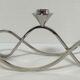 Candle holder brass chrome contemporary design