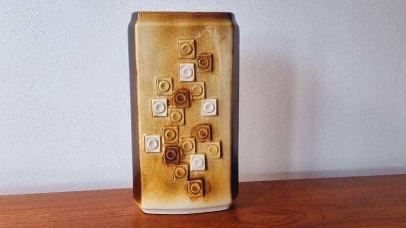 Rare Midcentury Ceramic Vase Mosaic, Ditmar Urbach, 1970s
