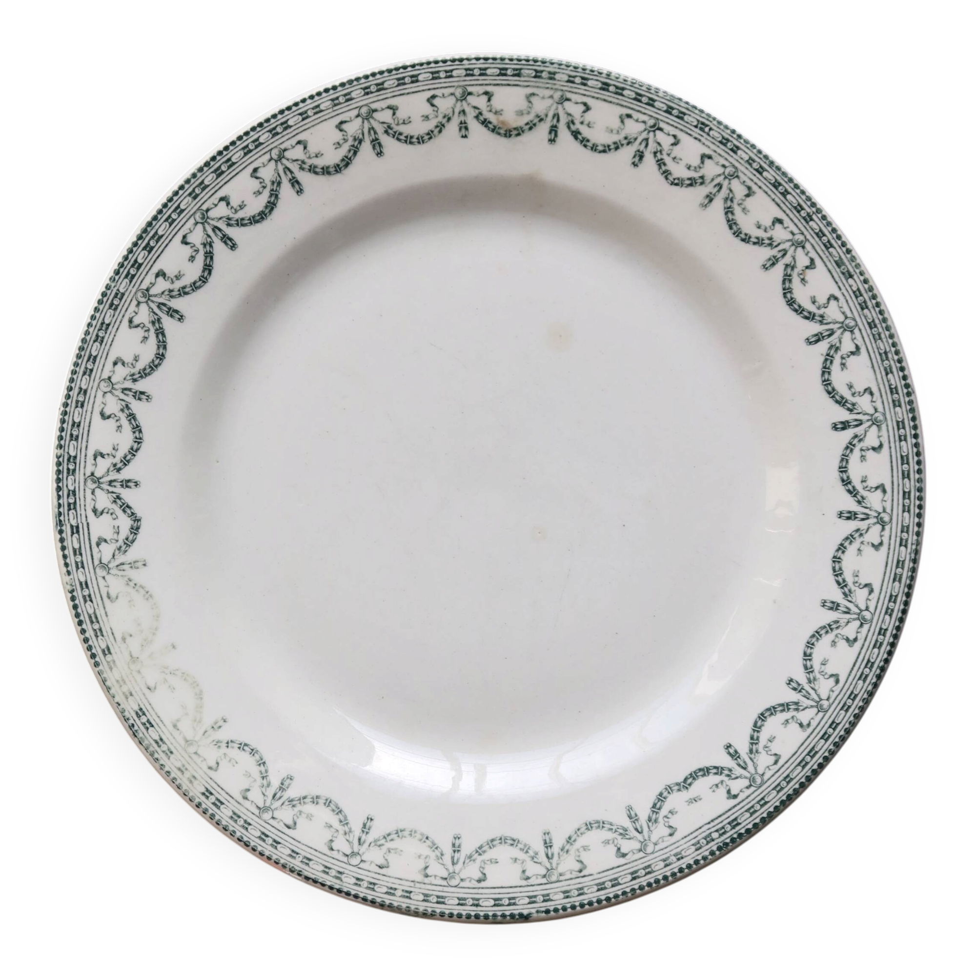 Old plate, ironstone, Sapho Longchamp.