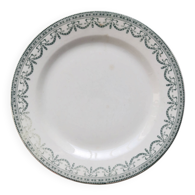Assiette plate ancienne terre de fer Sapho Longchamp