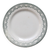 Assiette plate ancienne terre de fer Sapho Longchamp