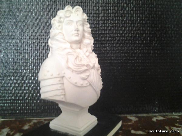 Bust in cast plaster Louis XIV