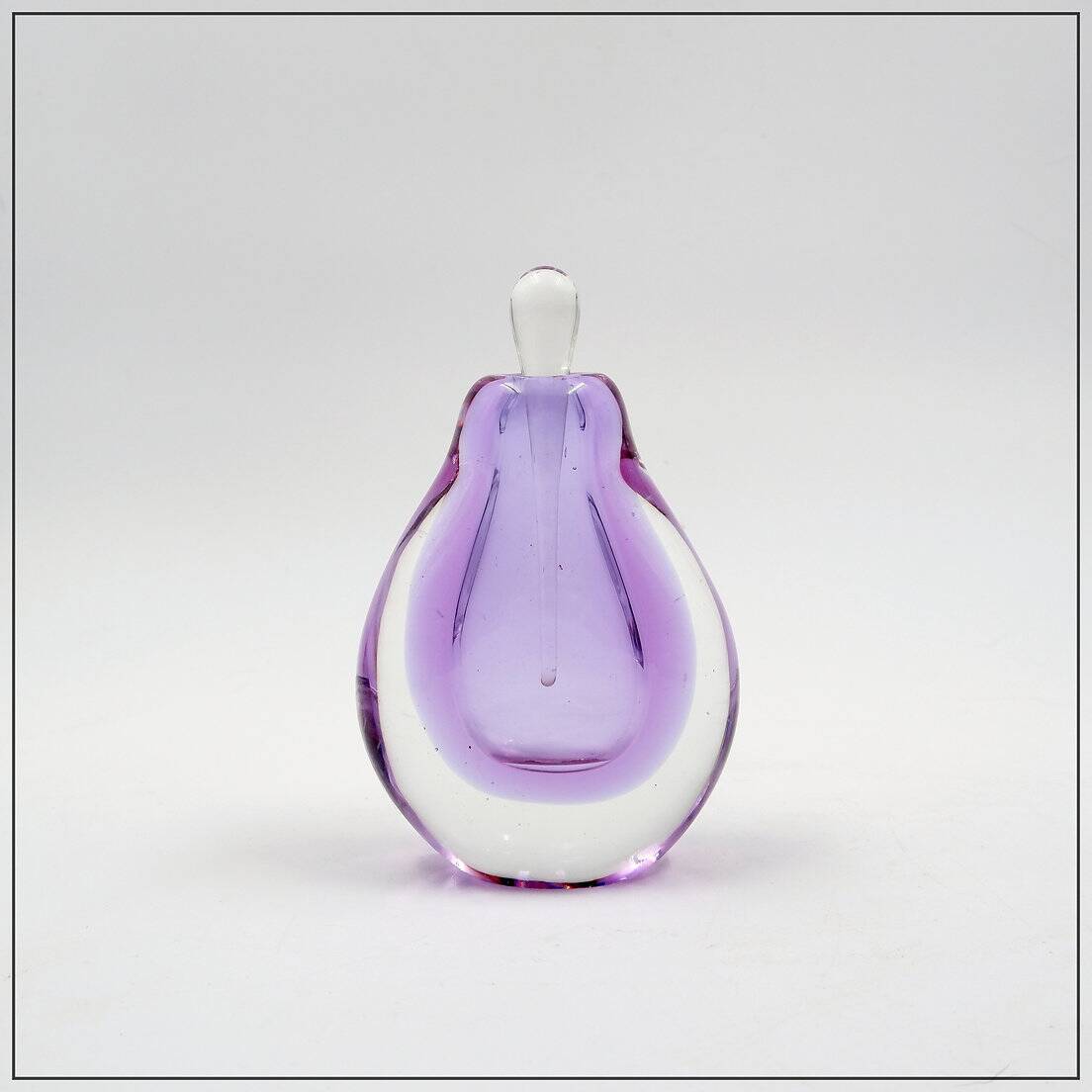 Flacon à parfum en verre soufflé violet « Sommerso »