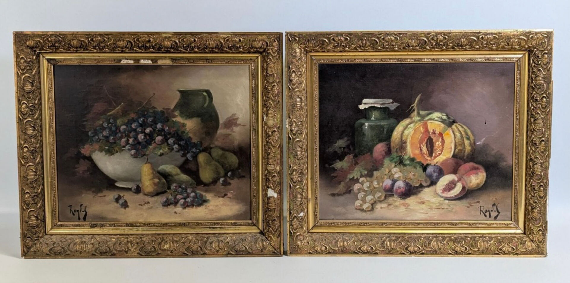 Pair of old still lifes