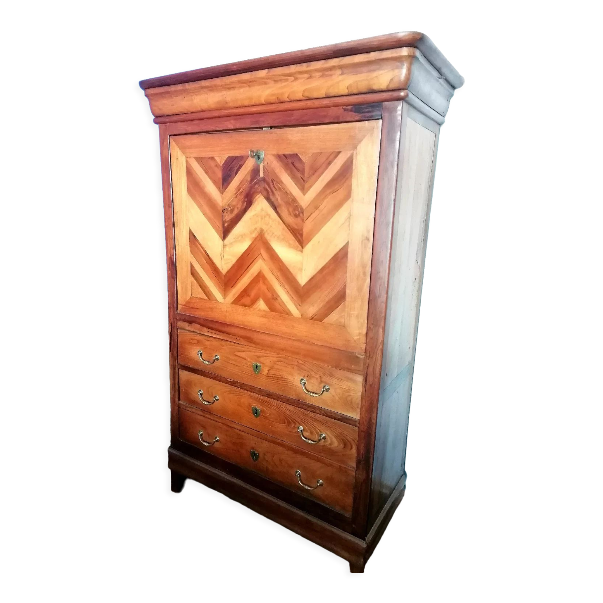 19th century elm secretary