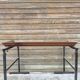 Vintage raw wood cabinet shelves and wardrobe