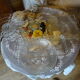 Round glass aperitif dish 3 compartments