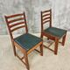 Two Bas van Pelt designer dining chairs in walnut, 1930s