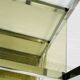 Chrome and smoked glass shelf in Italian 1970s style.