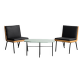 Ensemble de 2 fauteuiles avec table basse