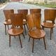 Suite of 6 Baumann chairs Dove model