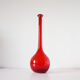 Italian red blown glass bottle EMPOLI