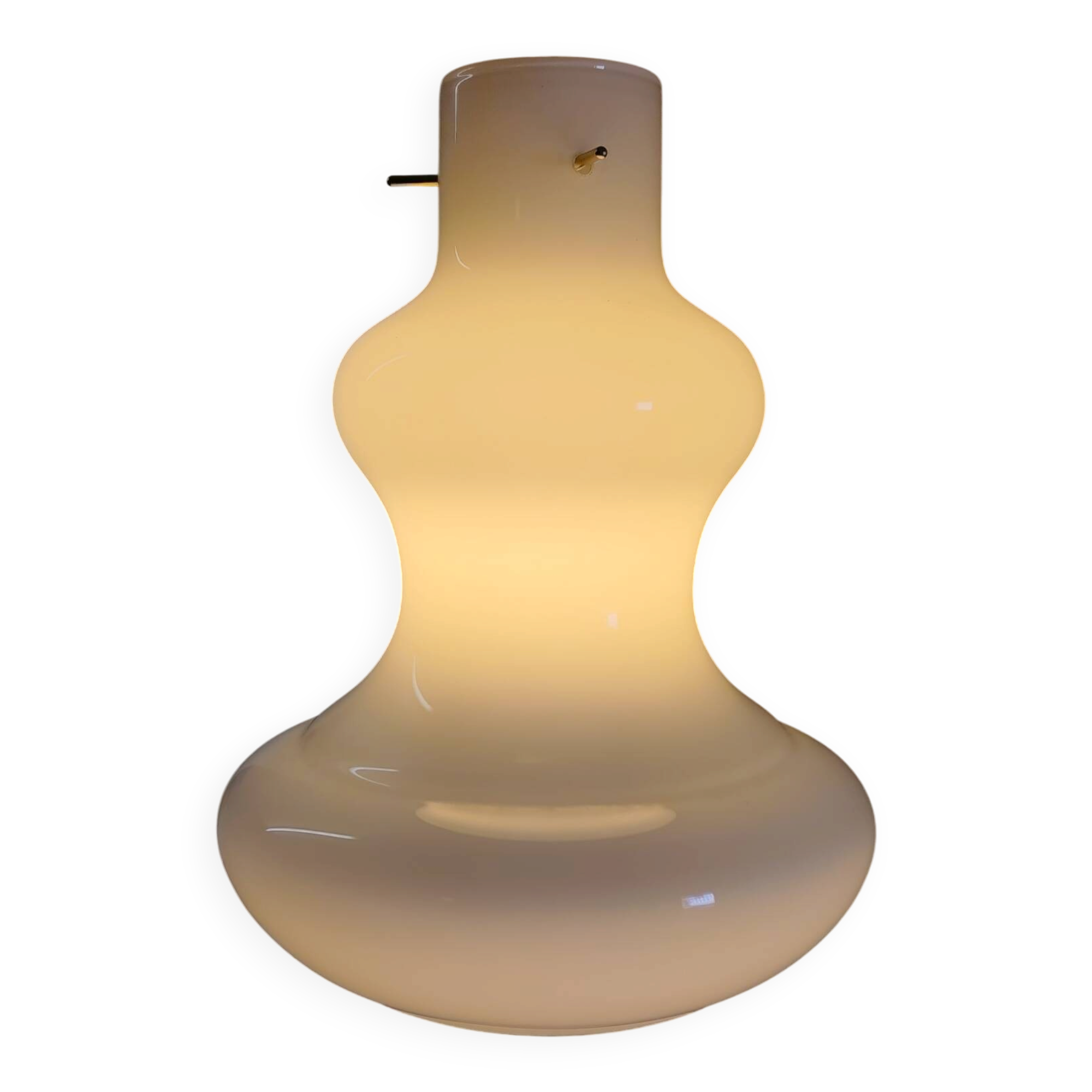 Suspension style scandinave en verre opalin - années 50