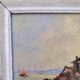 Oil on panel, seascape, vintage, R.U Rinaldi