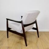 Fauteuil GFM-64, design Edmund Homa des années 70, beige gris