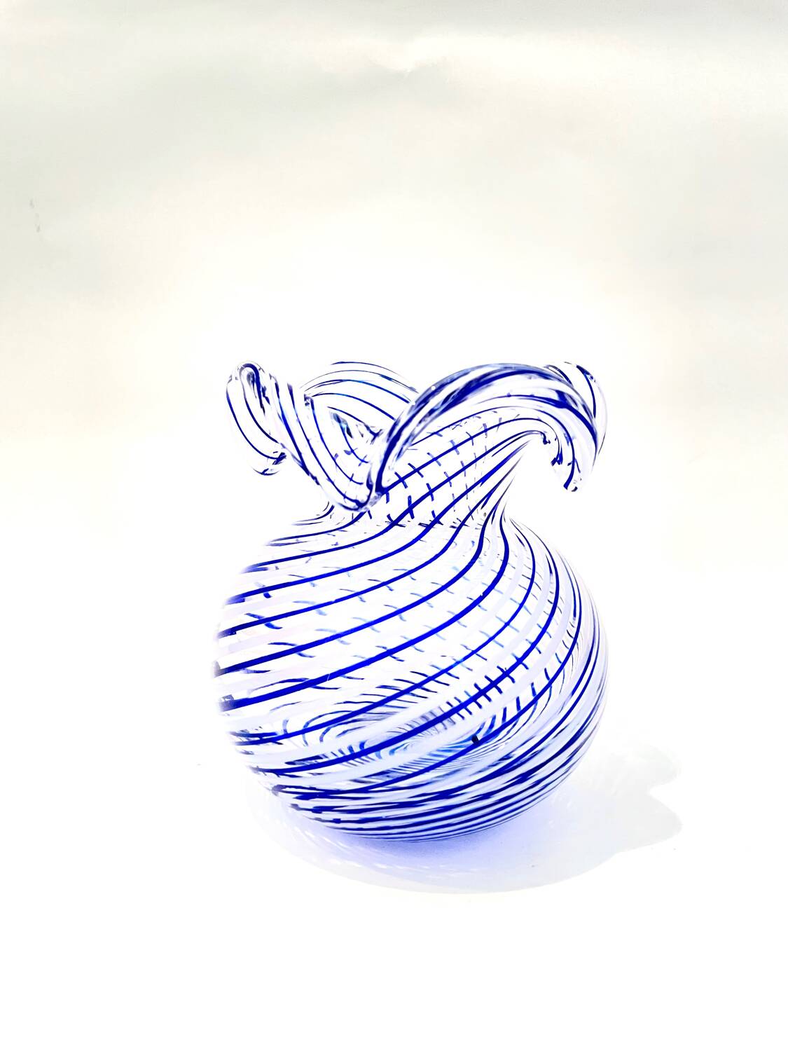 Murano filigree glass vase