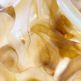 Adjustable vintage design XXL pendant lamp, brass plexiglass, 70s