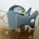 Clamp mushroom lamp, new from old stock, aluminium, 1970s.