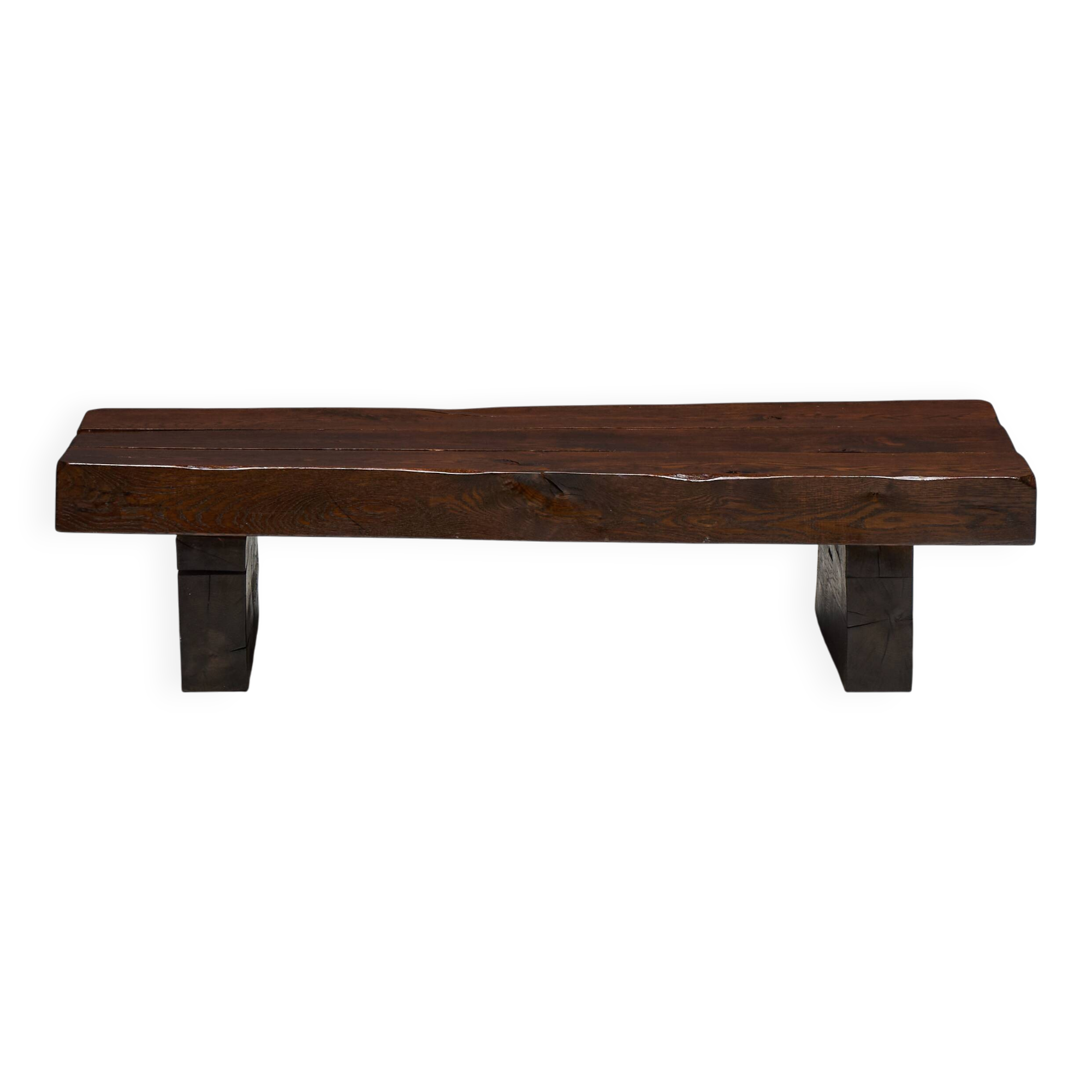 Table basse rectangulaire brutaliste, France, années 1950