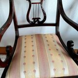 Pair of Charles X style Lyre-backed armchairs