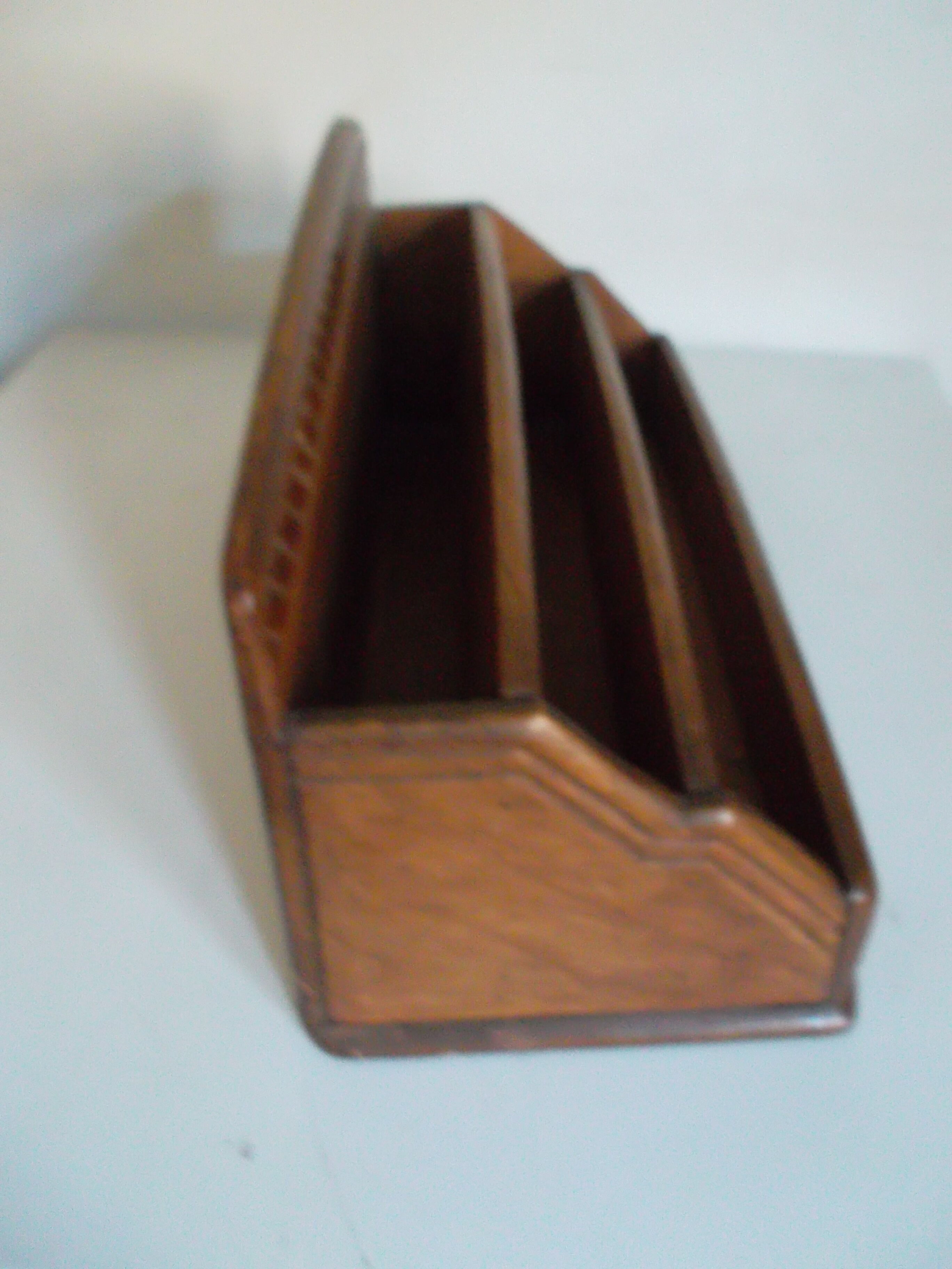 Letter mail holder in carving wood