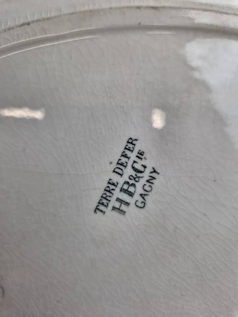 Large oval dish Terre de fer Hippolyte Boulenger H.b & Cie Gagny