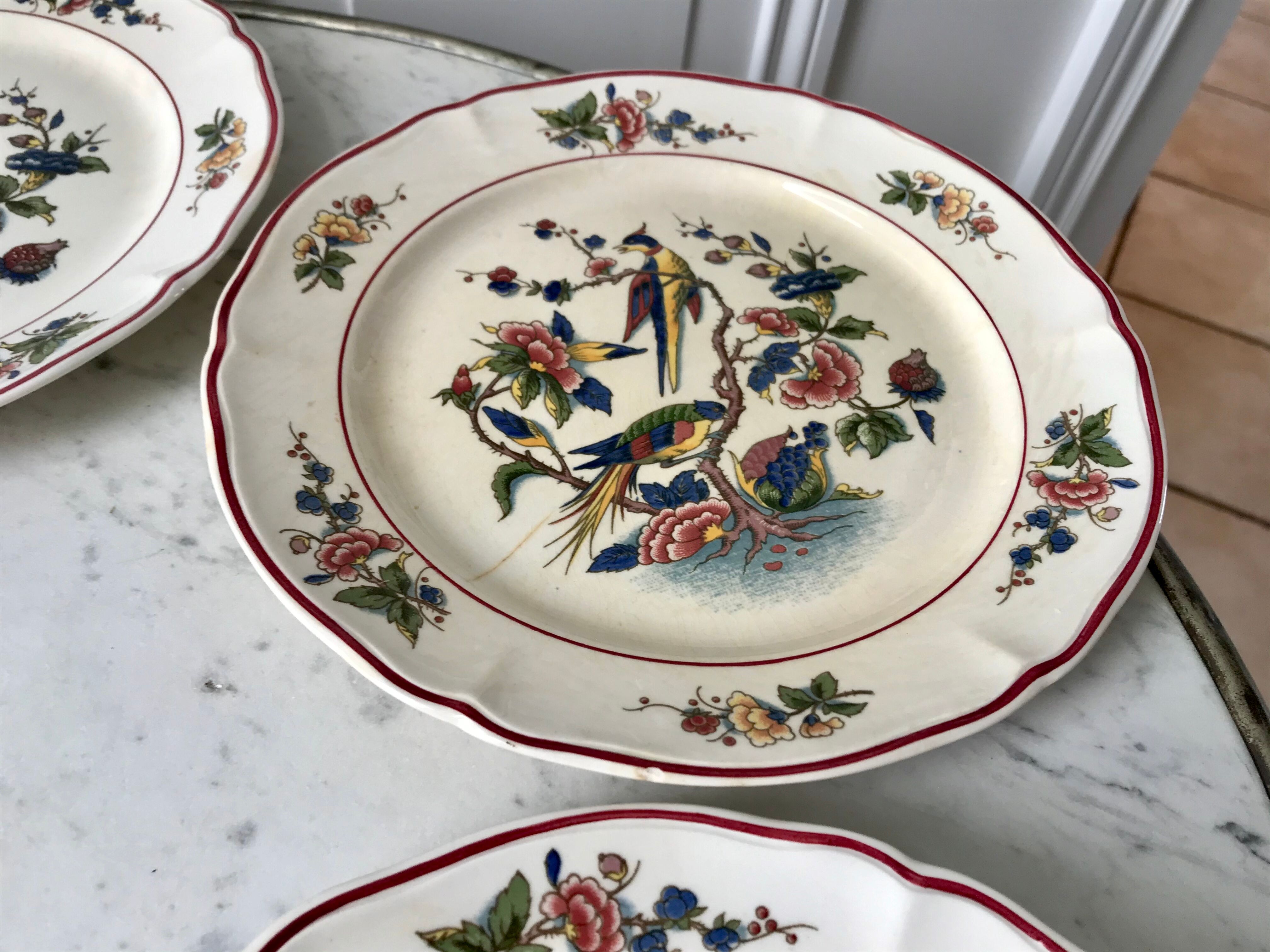 Set of 5 dessert plates Villeroy & Boch model Phoenix 50s-60s
