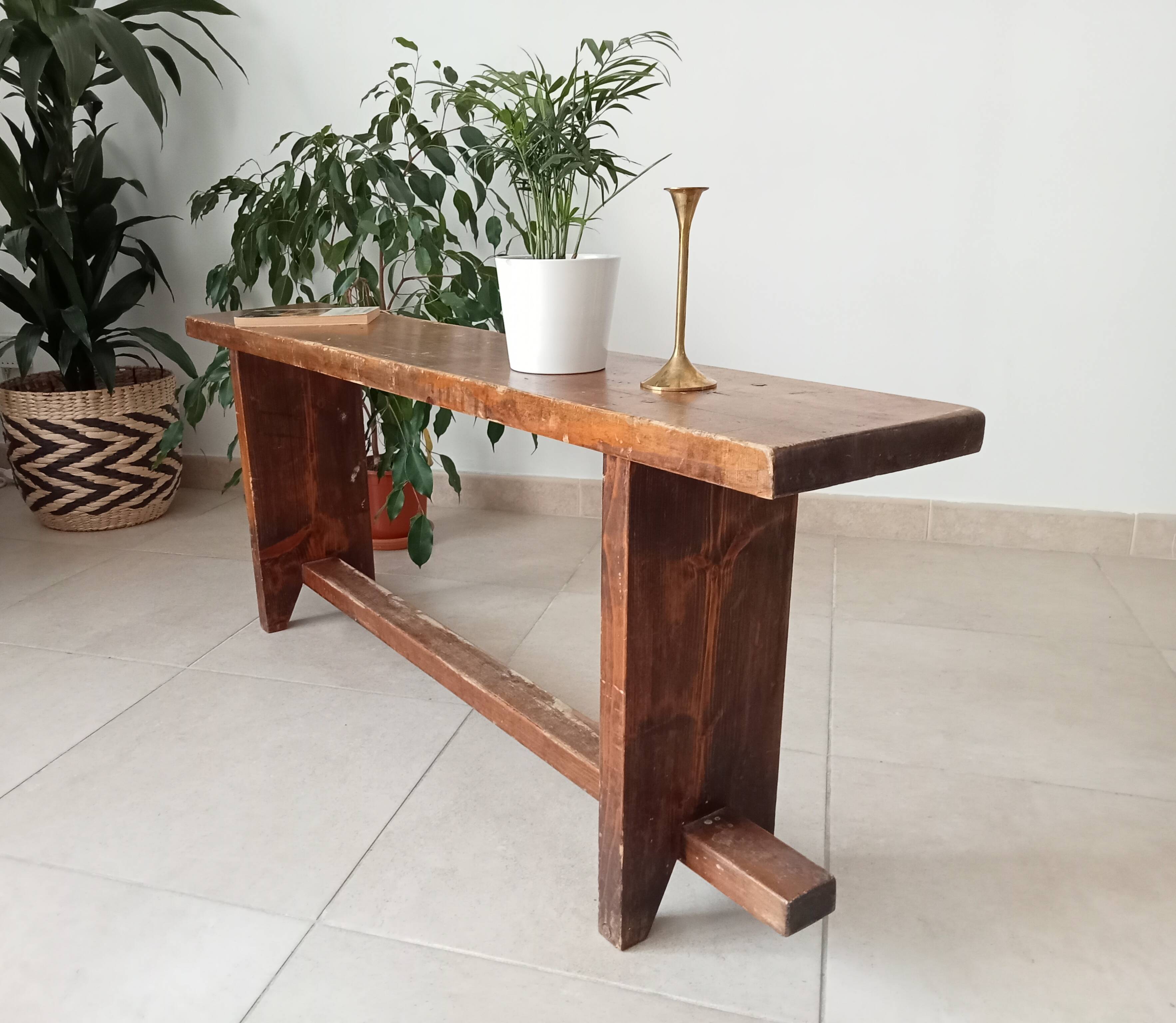 Wooden bench, 70s-80s